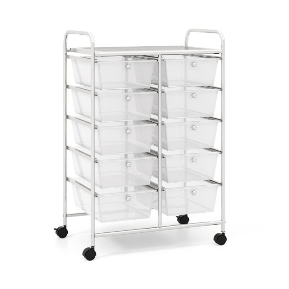 Hivvago 10 Drawer Rolling Storage Cart Black 1 Piece Kroger