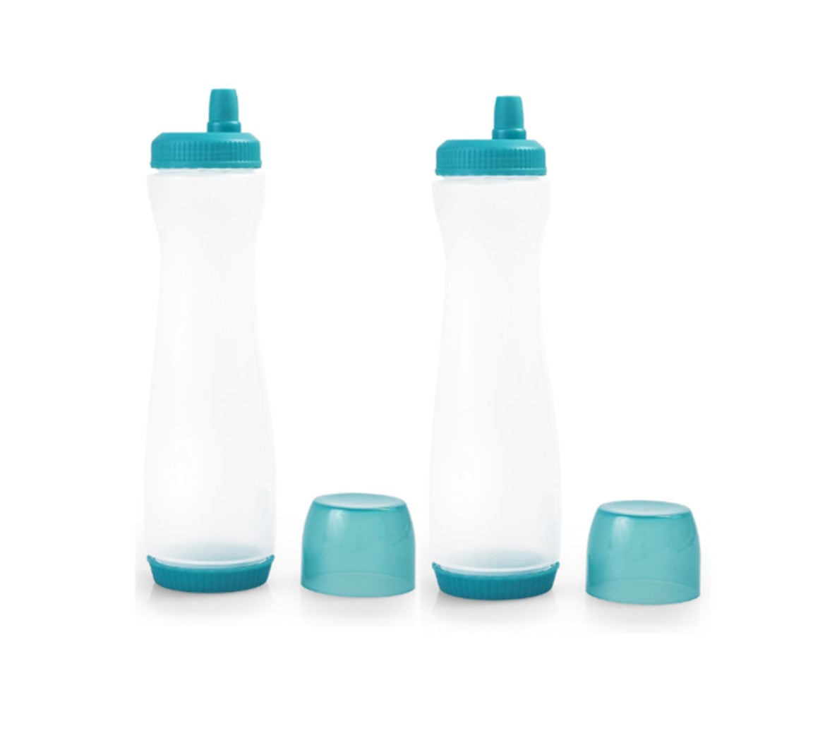 Lexi Home 2 Pack Blue Batter Mix Dispensers Mix Pour And Store, 2 Pack