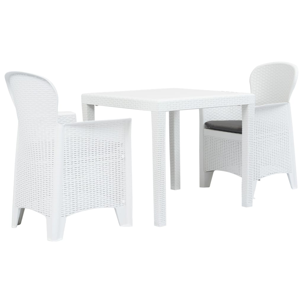 White plastic bistro online set