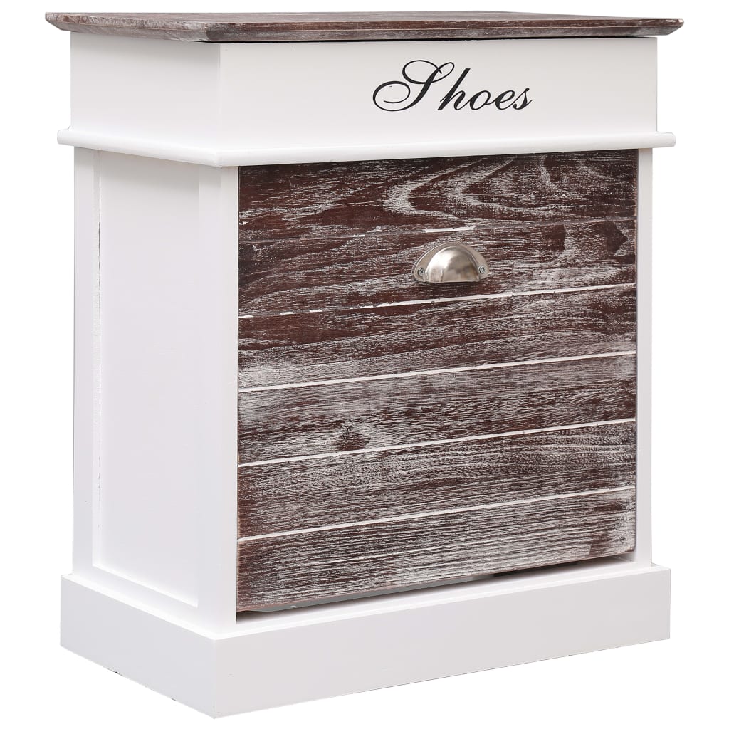 vidaXL Shoe Cabinet High Gloss Gray 21.3x13.4x72 Engineered Wood