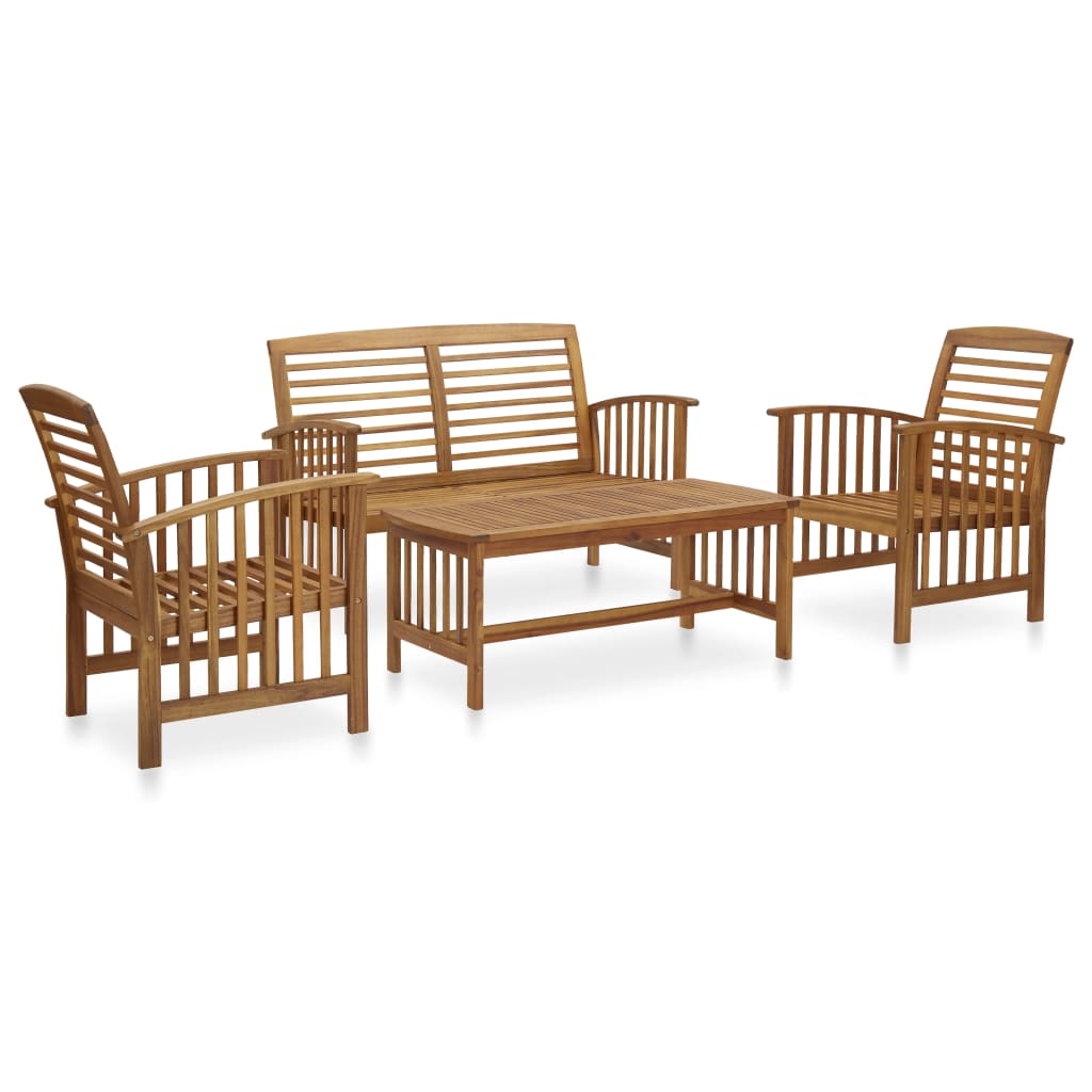 Wooden garden best sale lounge set