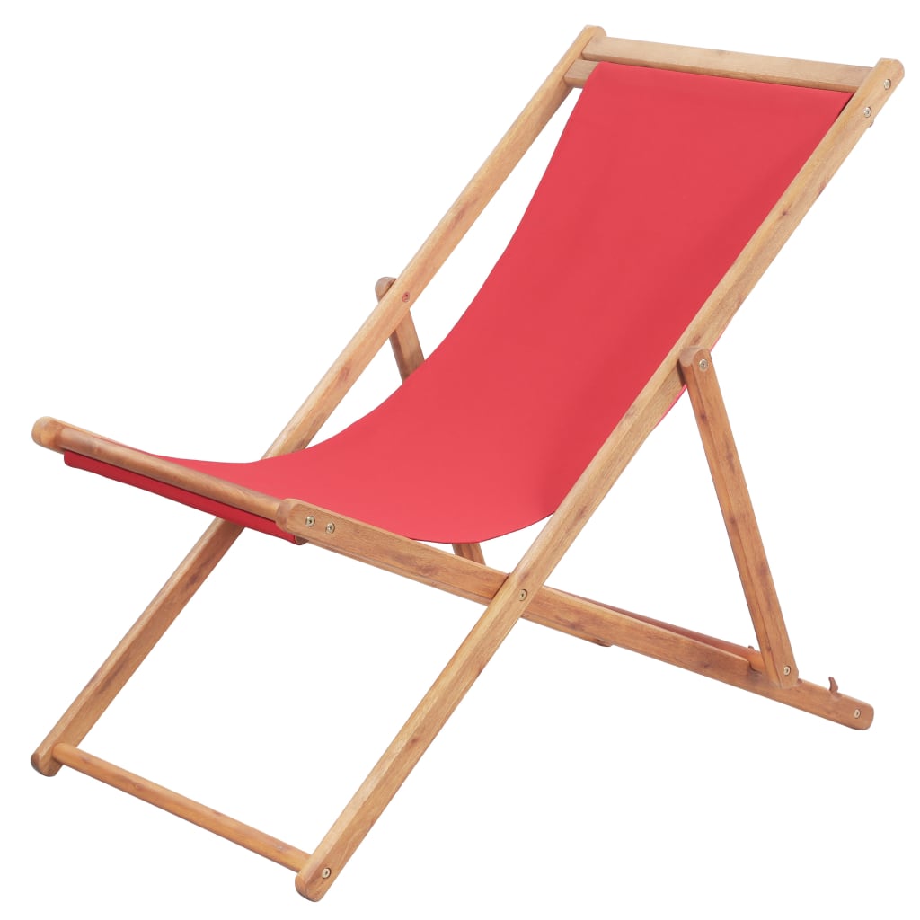 vidaXL Folding Beach Chair Fabric and Wooden Frame Multicolor 23.6 x41.7 x35.4 1 pcs Mariano s