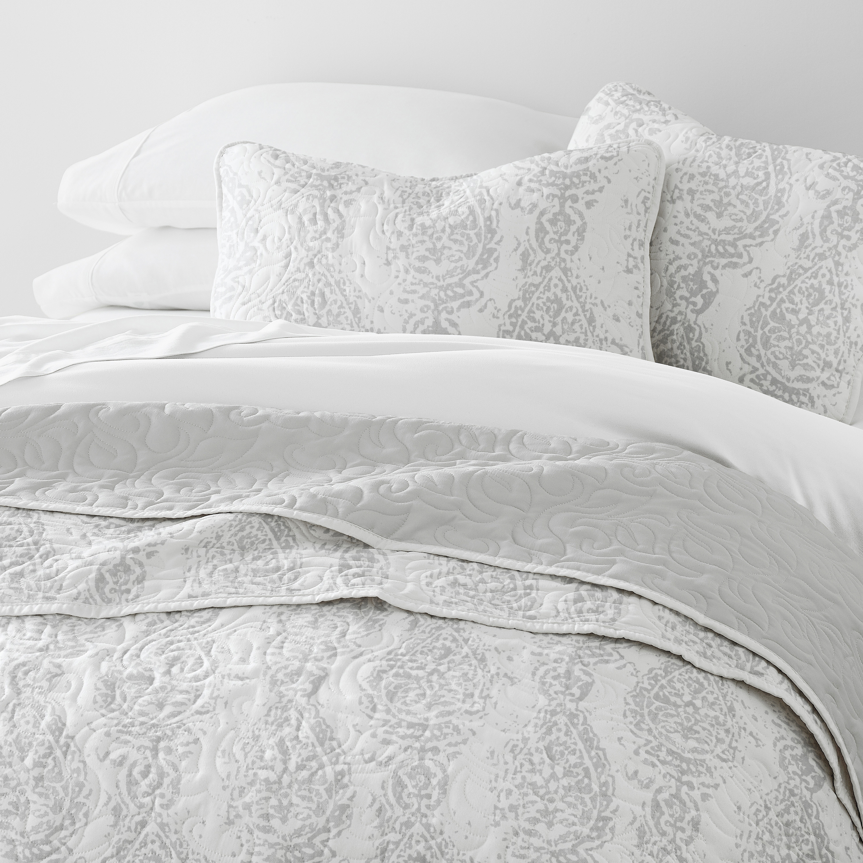 Classic Damask Light Gray