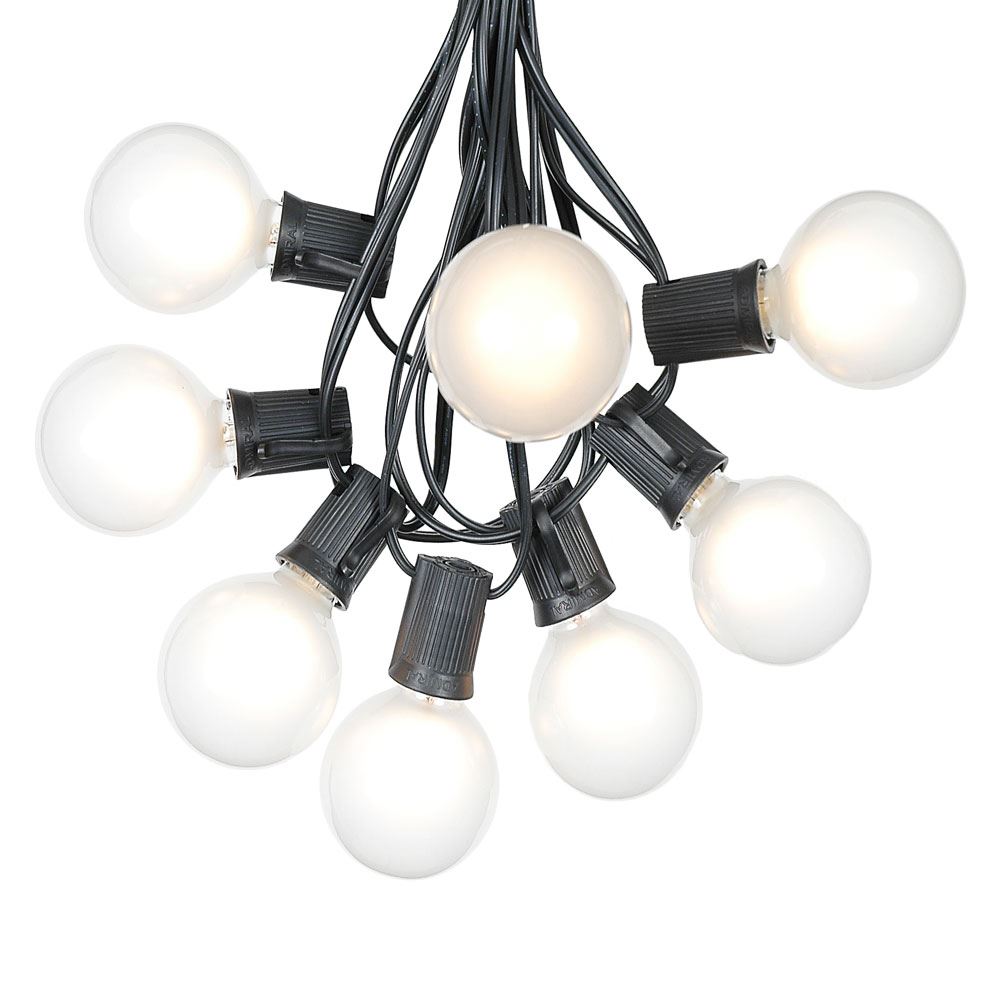 Frosted globe deals string lights