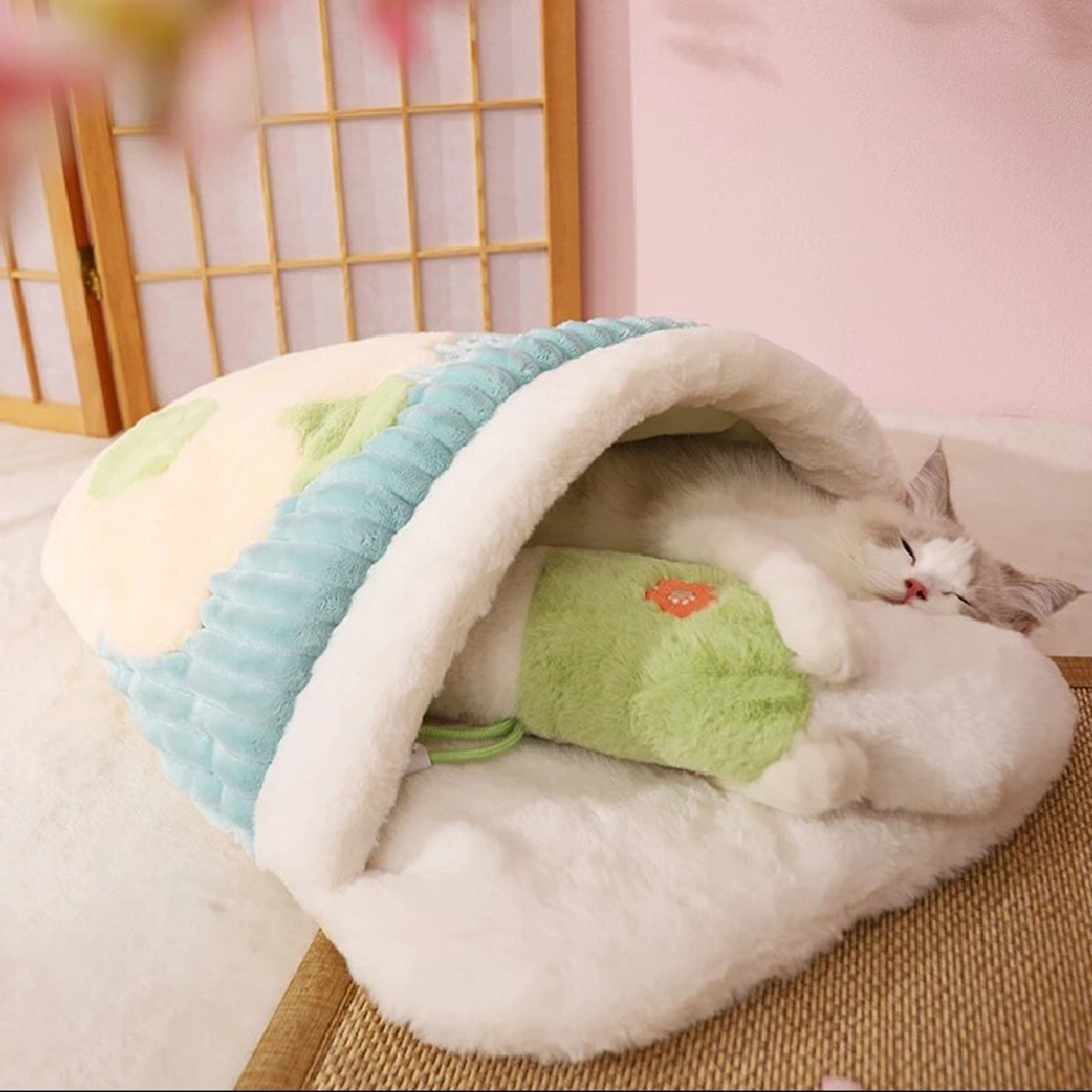 Cat sleeping bag bed hotsell