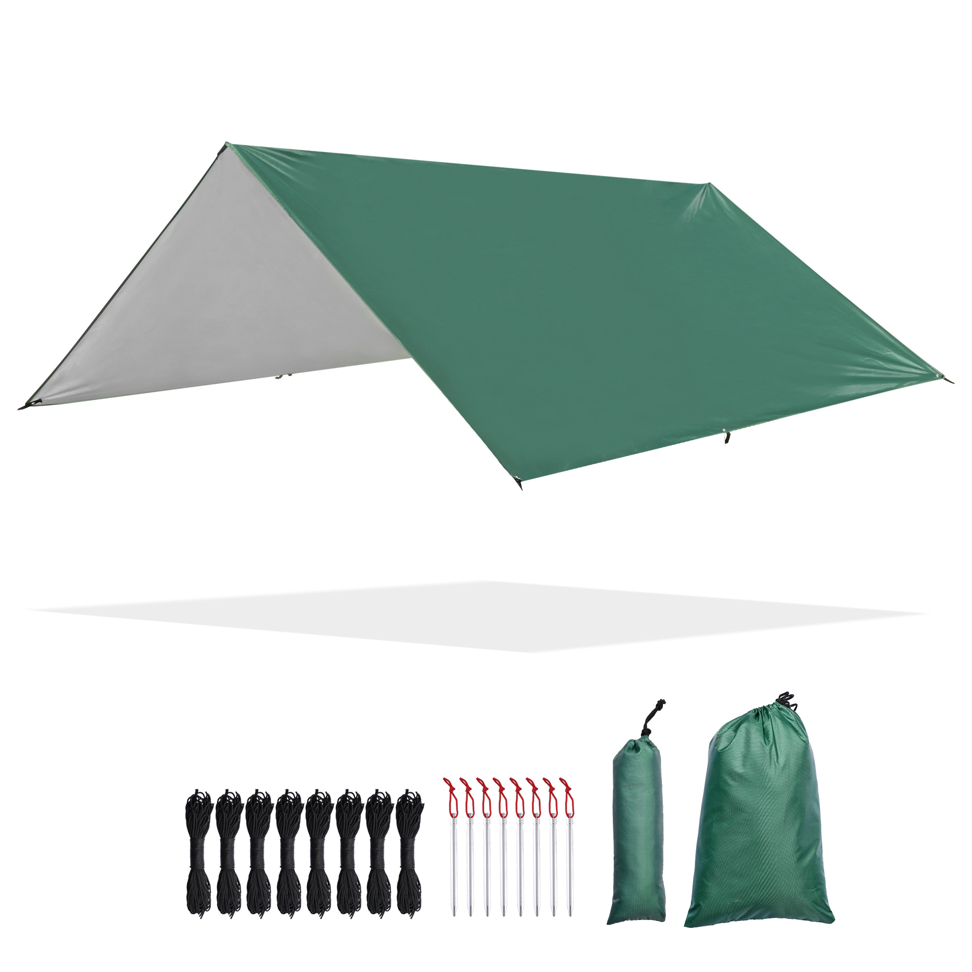 Waterproof Camping 3x3m Tarp With Grommets Backpacking Hammock