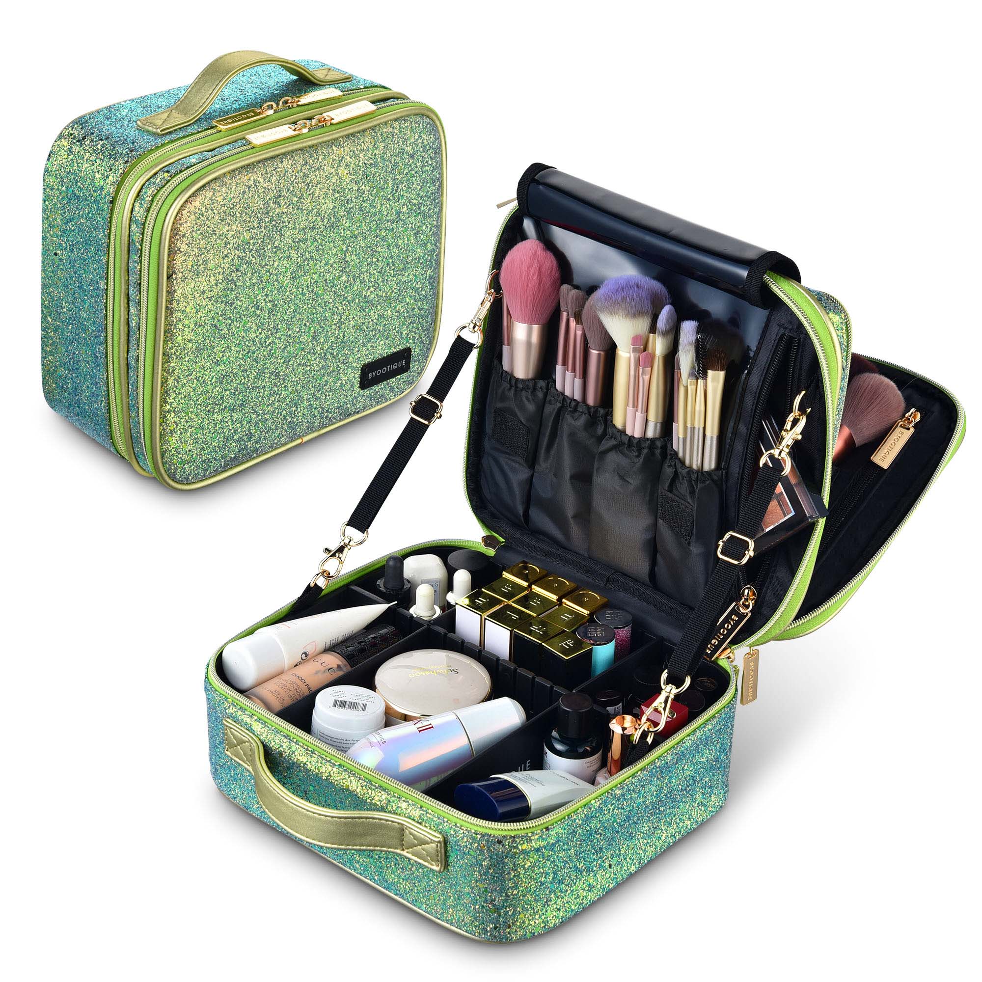 Byootique Makeup Brush Holder Case PU Cosmetic Organizer Travel