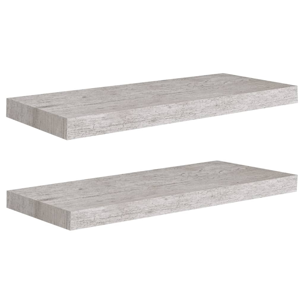 Wall Corner Shelves 4 pcs Concrete Grey 25x25x3.8 cm MDF