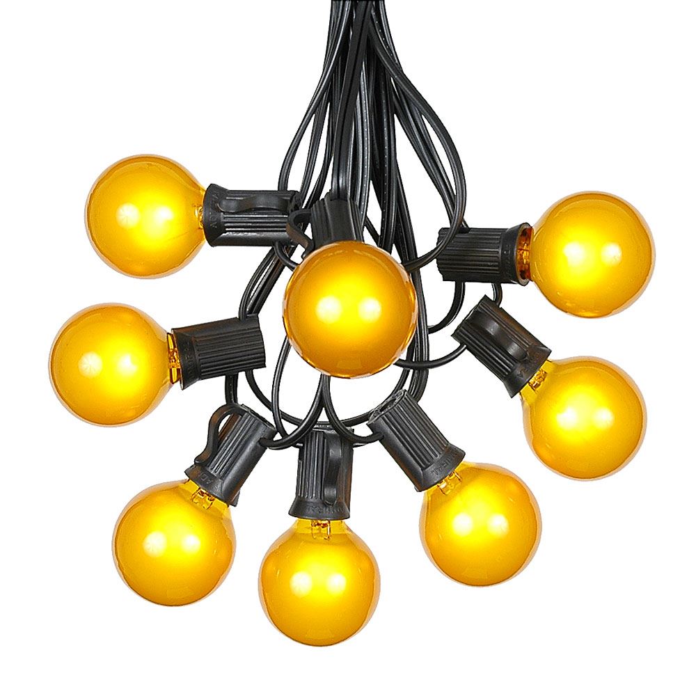 100 Foot G40 Outdoor Globe Patio String Lights Set of 125 G40 Orange Bulbs 1 Each Foods Co