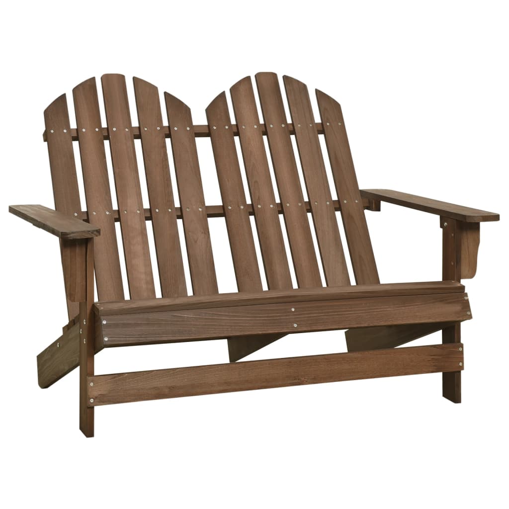 vidaXL 2 Seater Patio Adirondack Chair Solid Wood Fir Blue N A