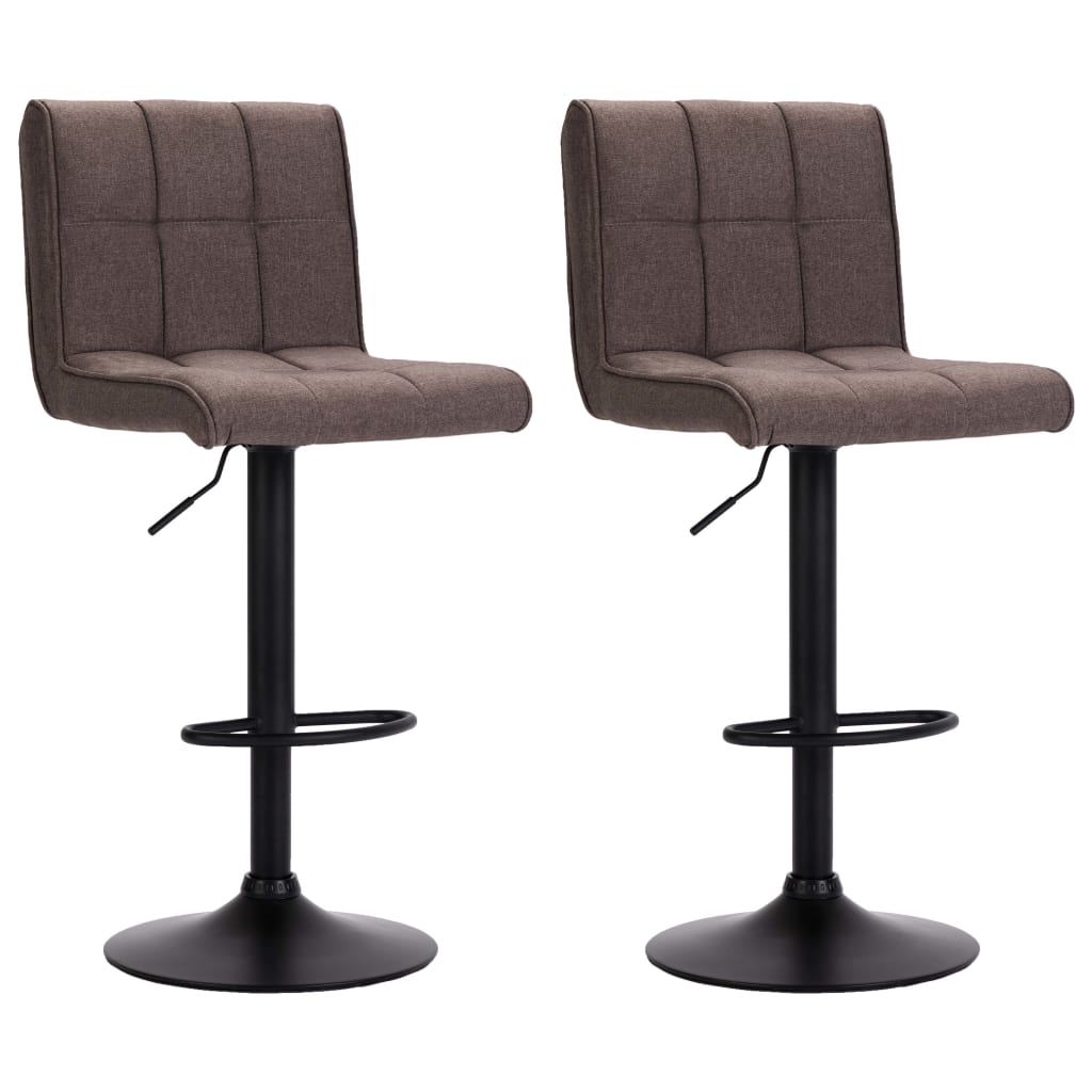 vidaXL Bar Stools 2 pcs Brown Faux Suede Leather 2 pcs City Market