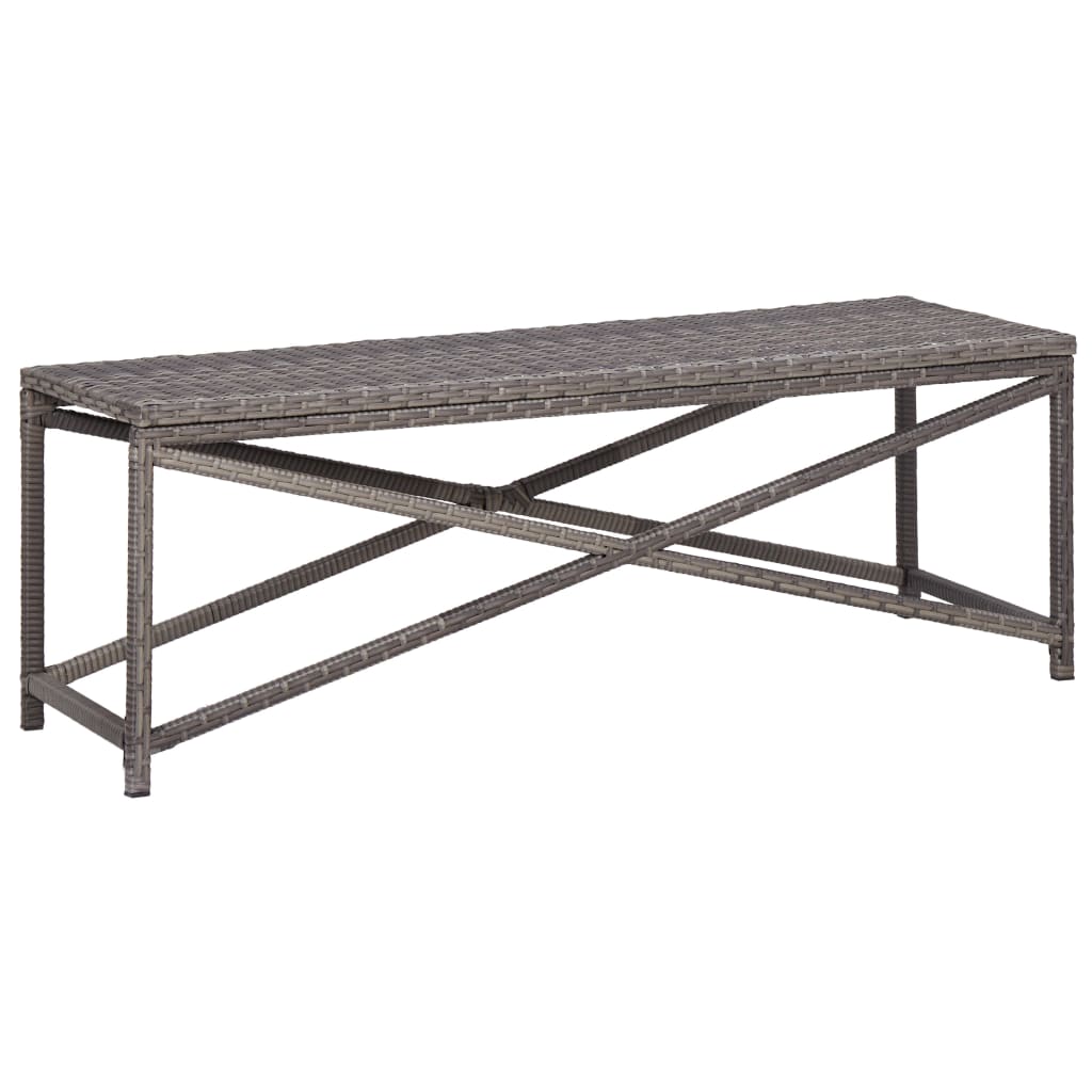 Poly rattan garden online bench