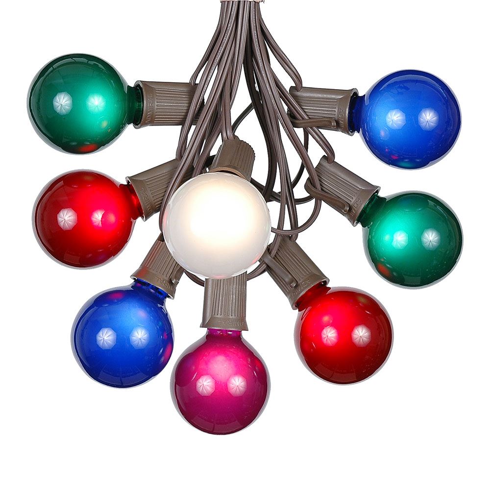 g30 patio string lights with 25 clear globe bulbs  outdoor string lights  market bistro caf hanging string lights  patio garden umbrella globe lights - green wire - 25 feet