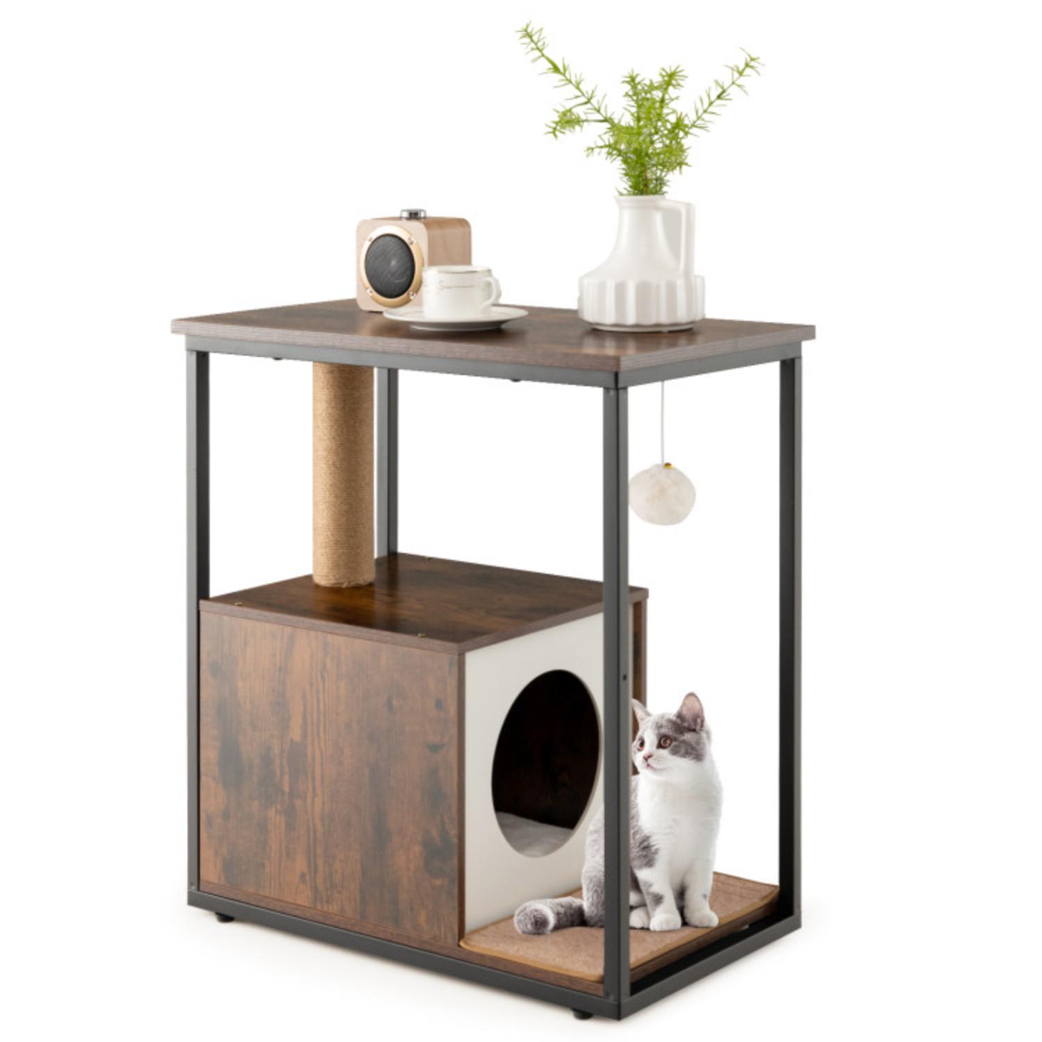 Cat house and scratching post best sale