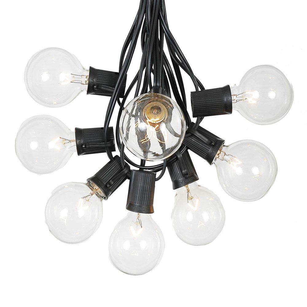 25 Foot C9 Clear Christmas Light Set, Hanging Patio String Lights, Black  Wire, 1 Each - Kroger