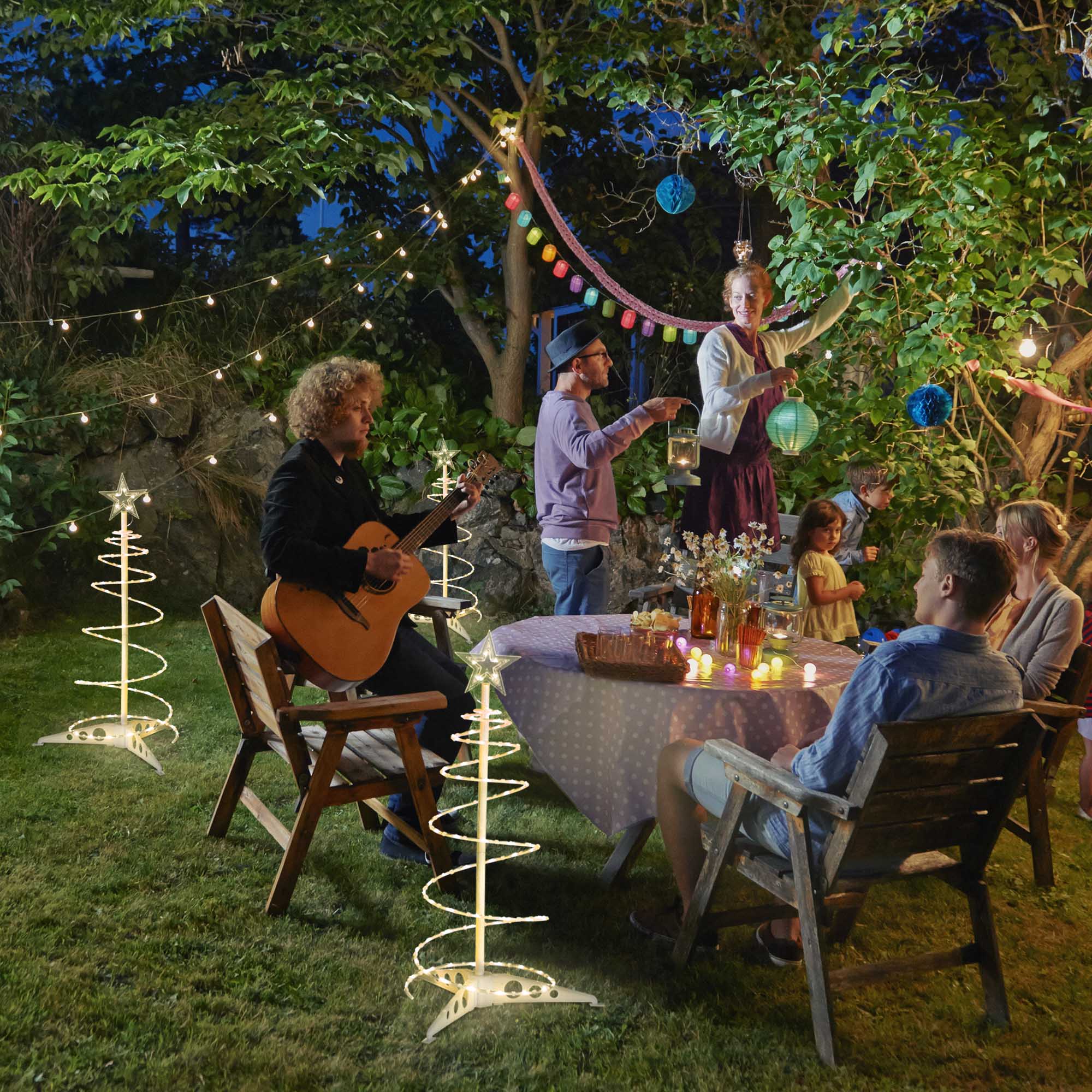 2 Ft Lighted Spiral Christmas Tree Light Cool White 79 LED Outdoor Decor 3 Pack 1 Fred Meyer