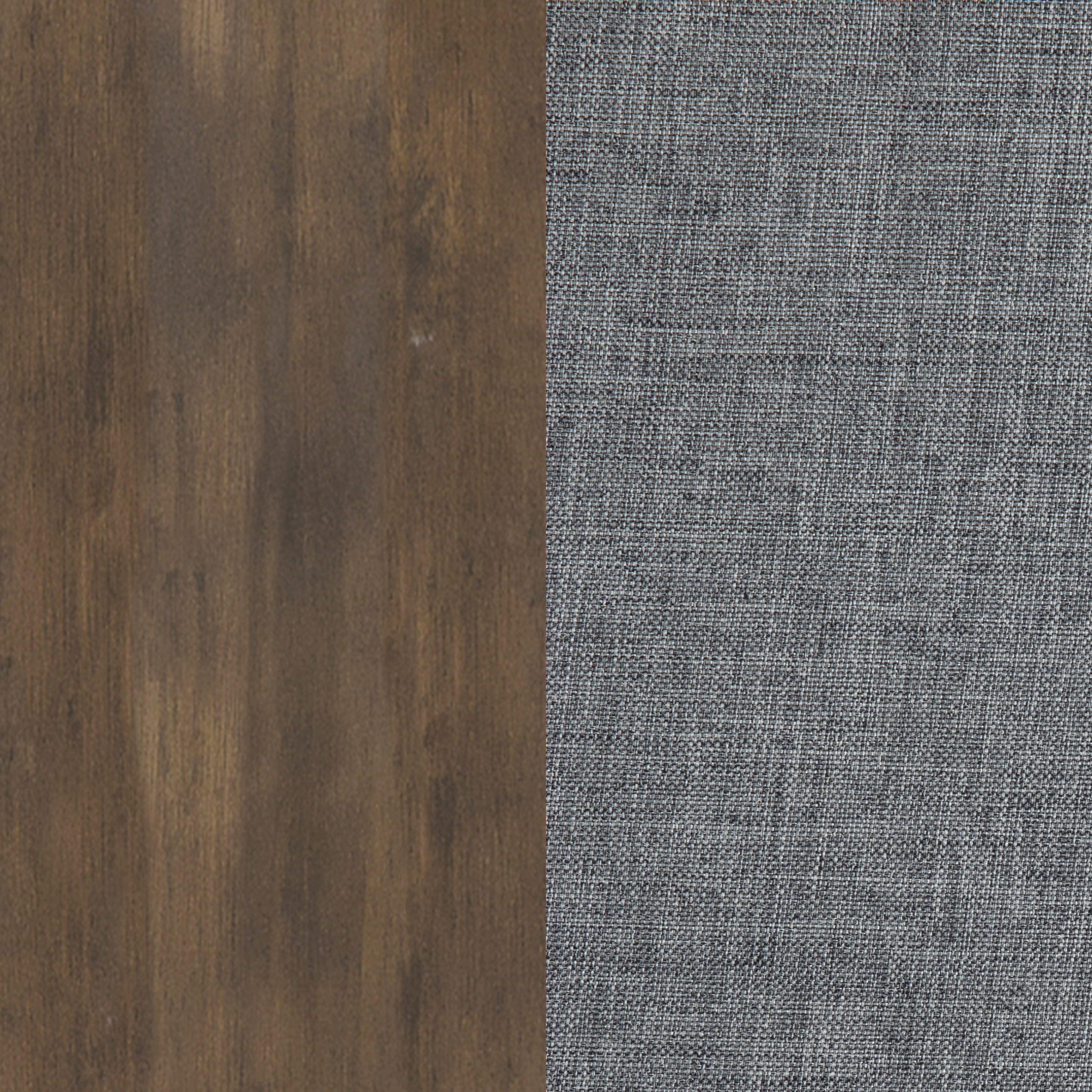 Gray Fabric/Brown Gray Frame