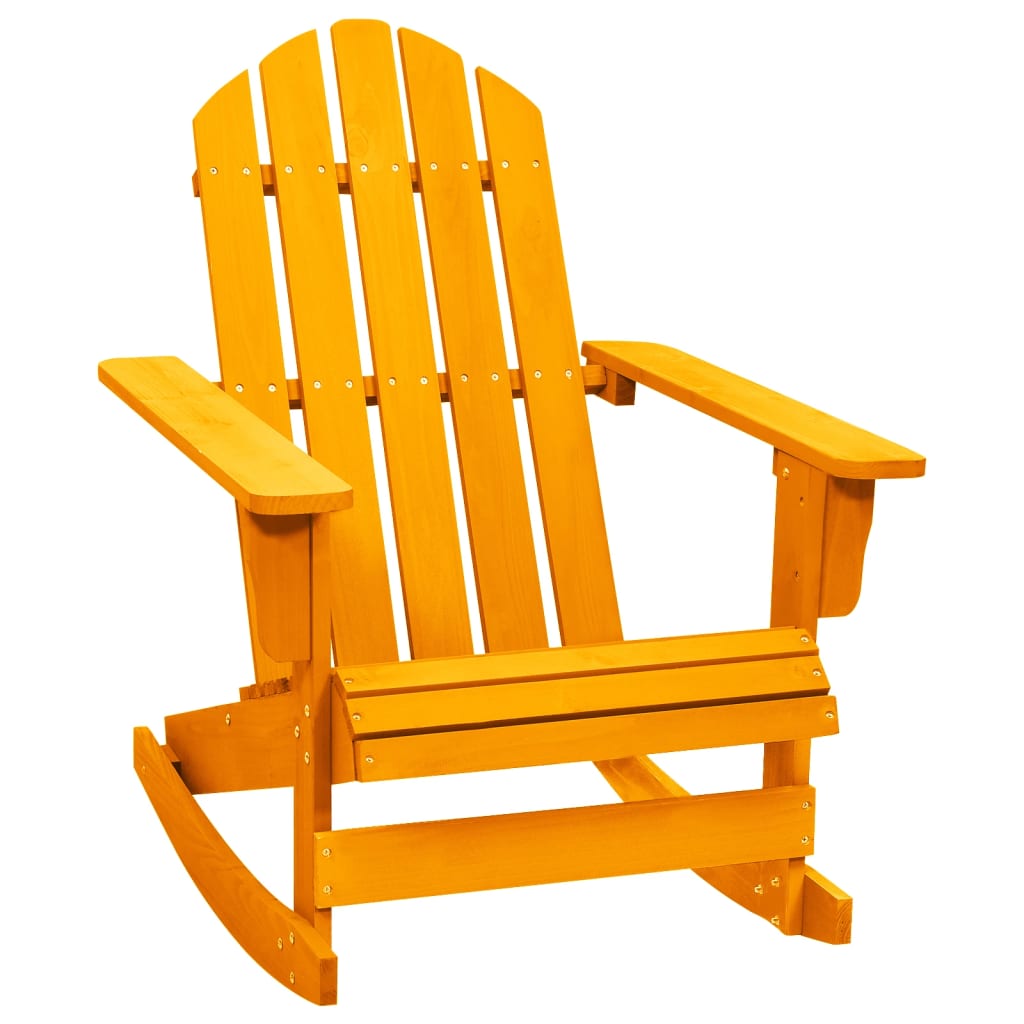 Yellow outdoor rocking online chair