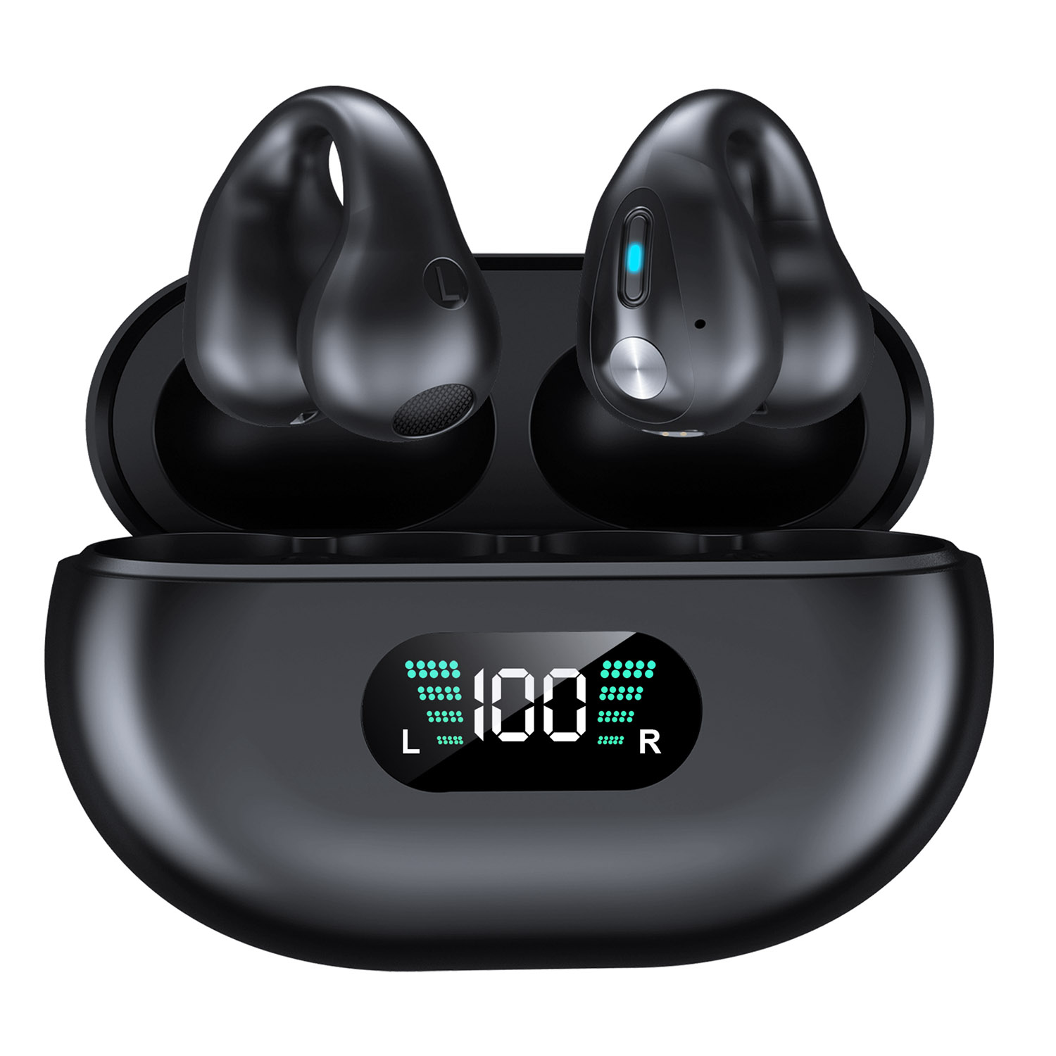 Wireless Open Ear/Clip-On Earbuds - Bluetooth 5.3, Up to 18 Hours Playtime,  350mAh battery, 1 unit - Kroger