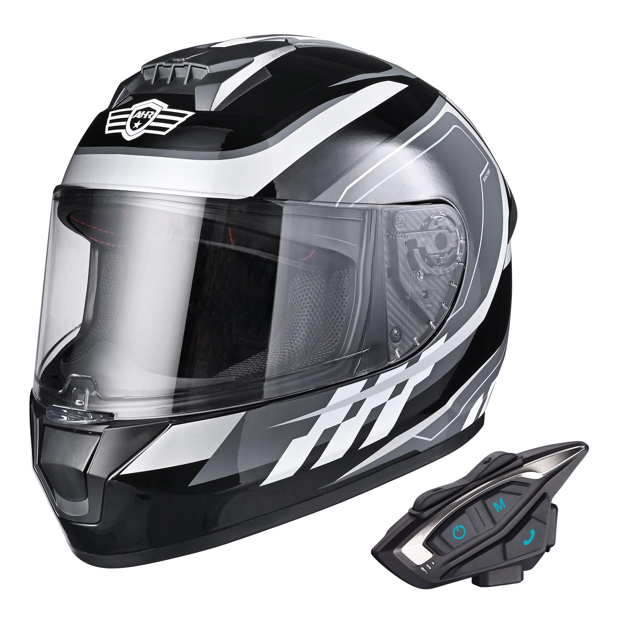 AHR DOT Motorcycle Helmet Bluetooth 5.2 Headset Intercom Full Face Street Bike S S Fred Meyer