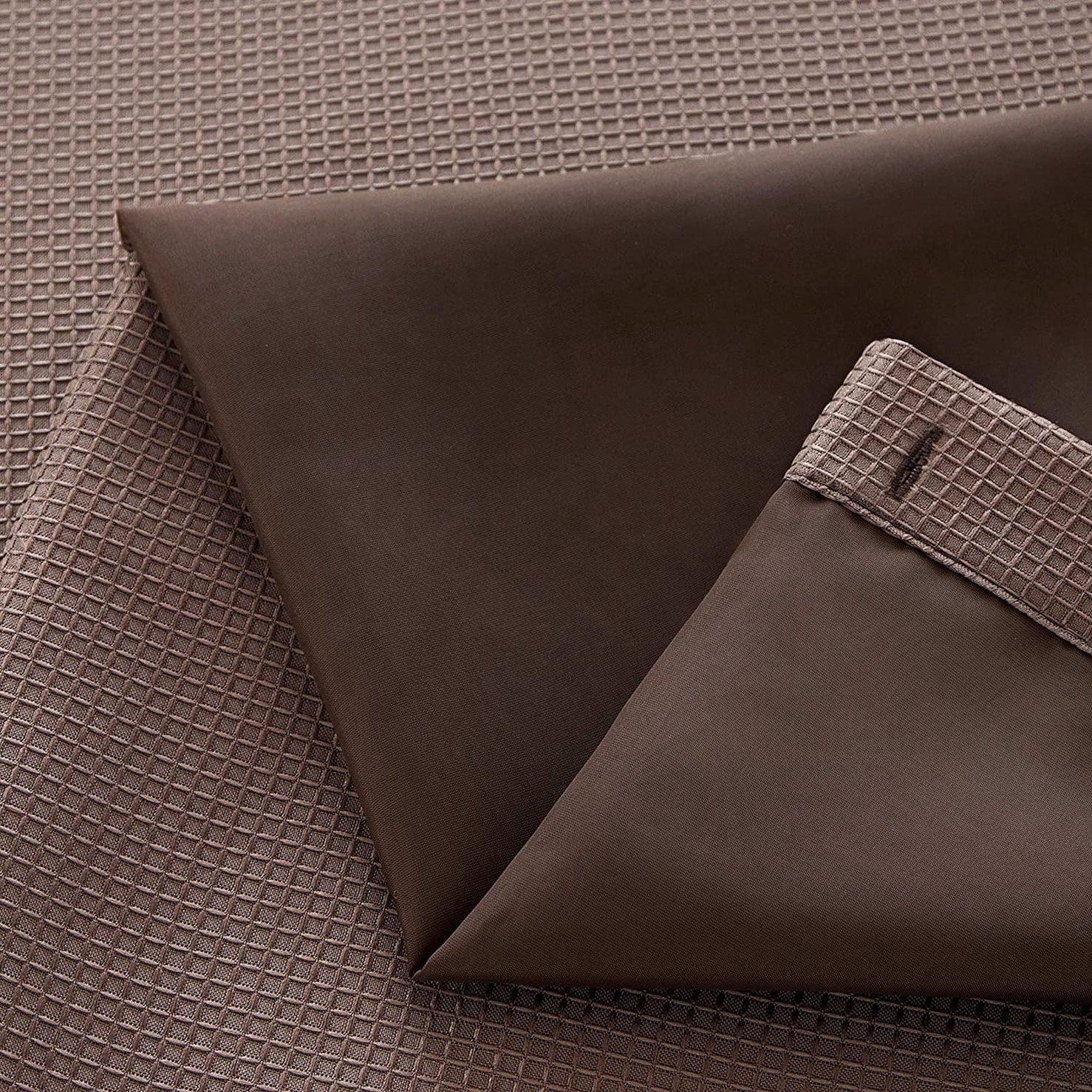 Dainty Home Waffle Weave Complete Shower Curtain With Detachable Fabric