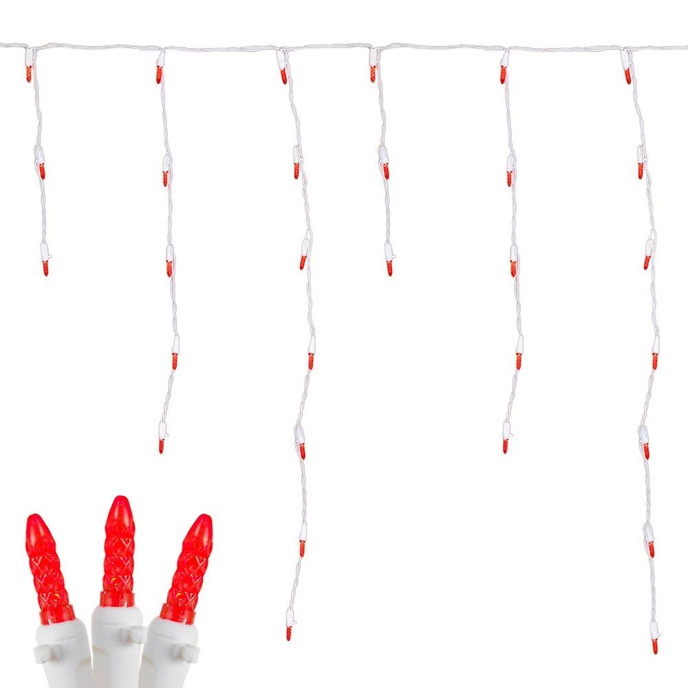 M5 Christmas LED Icicle Light Set, Red/White/Blue, 15' Long, 150 Light