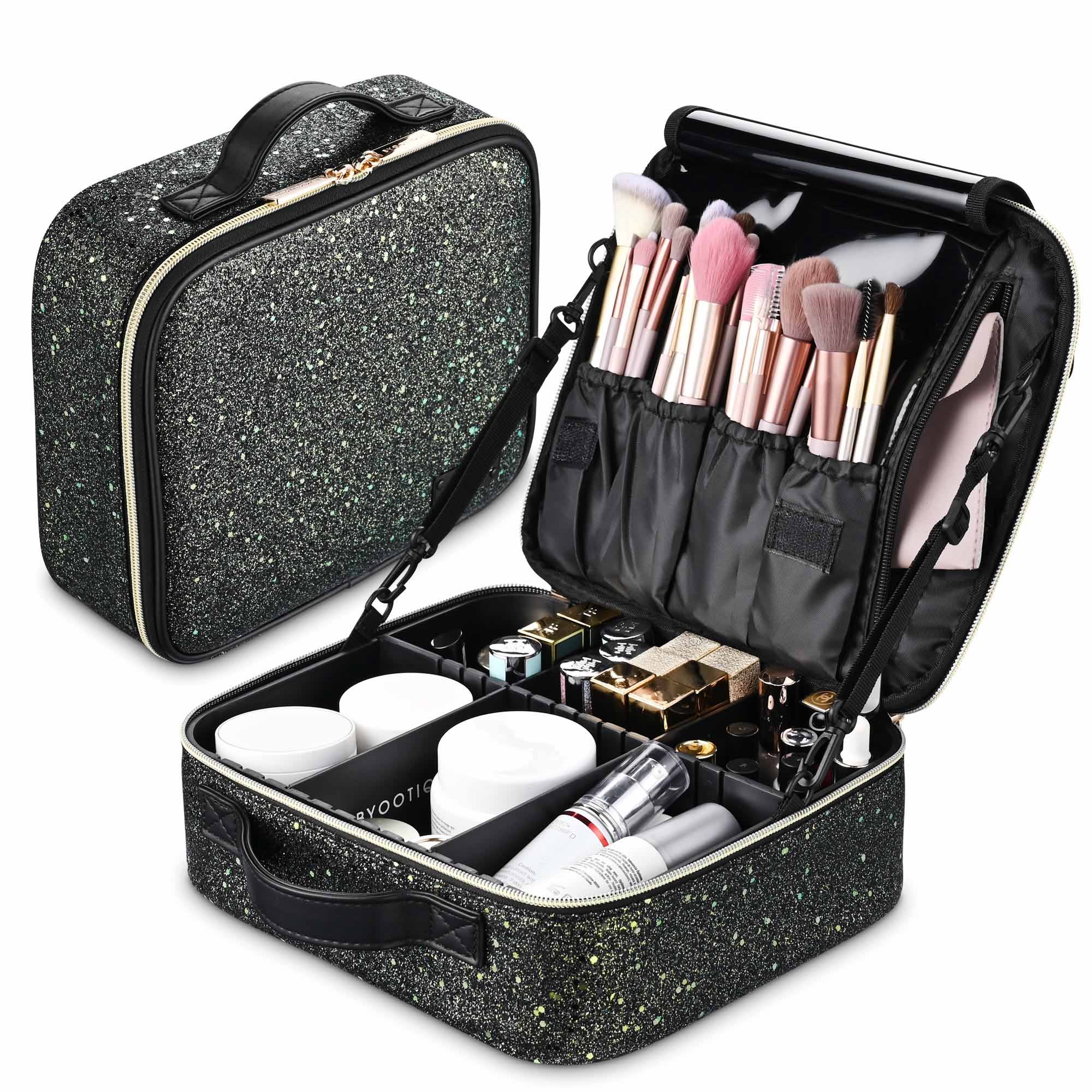 Byootique 4 detachable rotary wheels 14x9x17 PVC Makeup Cosmetic Train Case Lockable  Box, 1 - Kroger