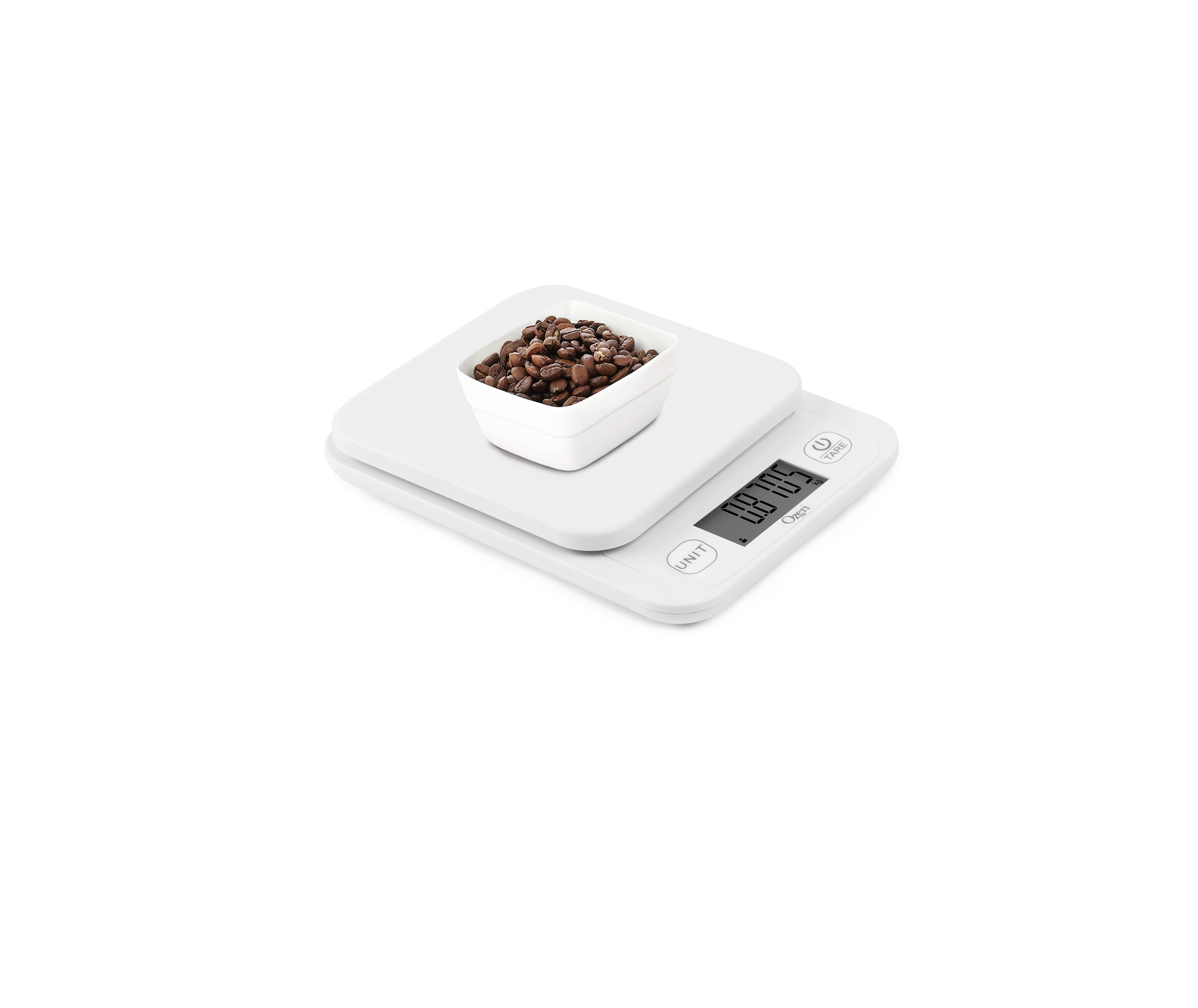 Ozeri Black Garden and Kitchen Scale, 0.5g Precision, 6000g Max Capacity, 5 Units of Measurement, LCD Screen, Tare Button