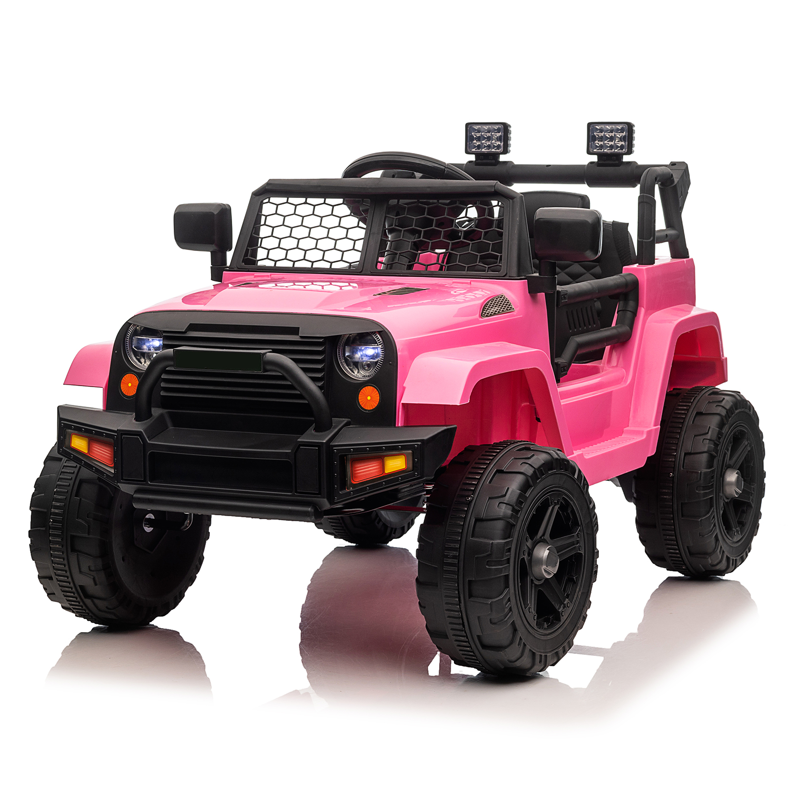 Pink jeep cheap electric car