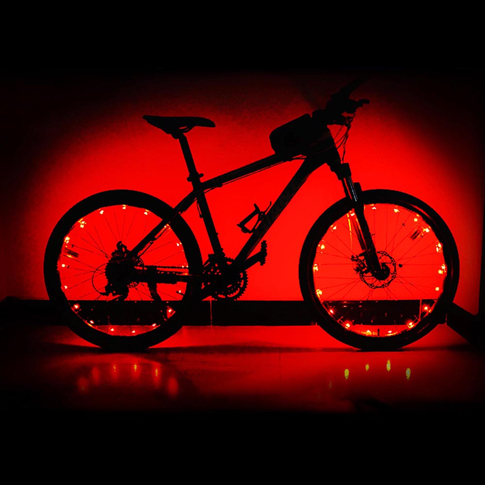 Yescom Bright LED Bike Wheel Light Auto Open and Close Bicycle Wheel Spoke Light String Red 1 Ralphs