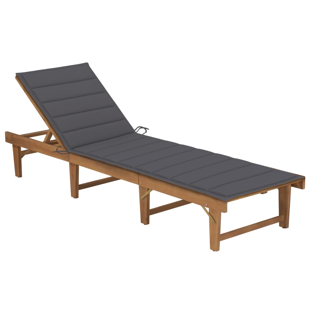 Wooden folding sun discount lounger