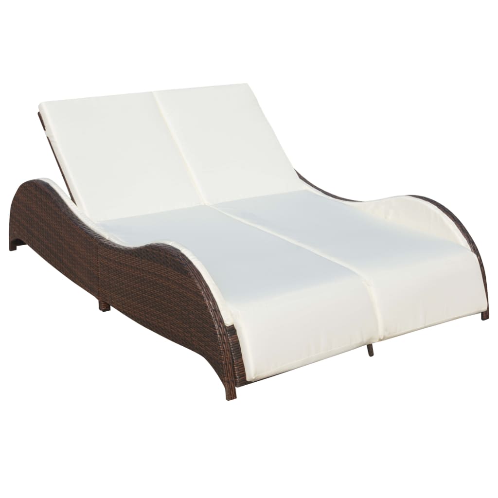 Rattan sun lounger online bed