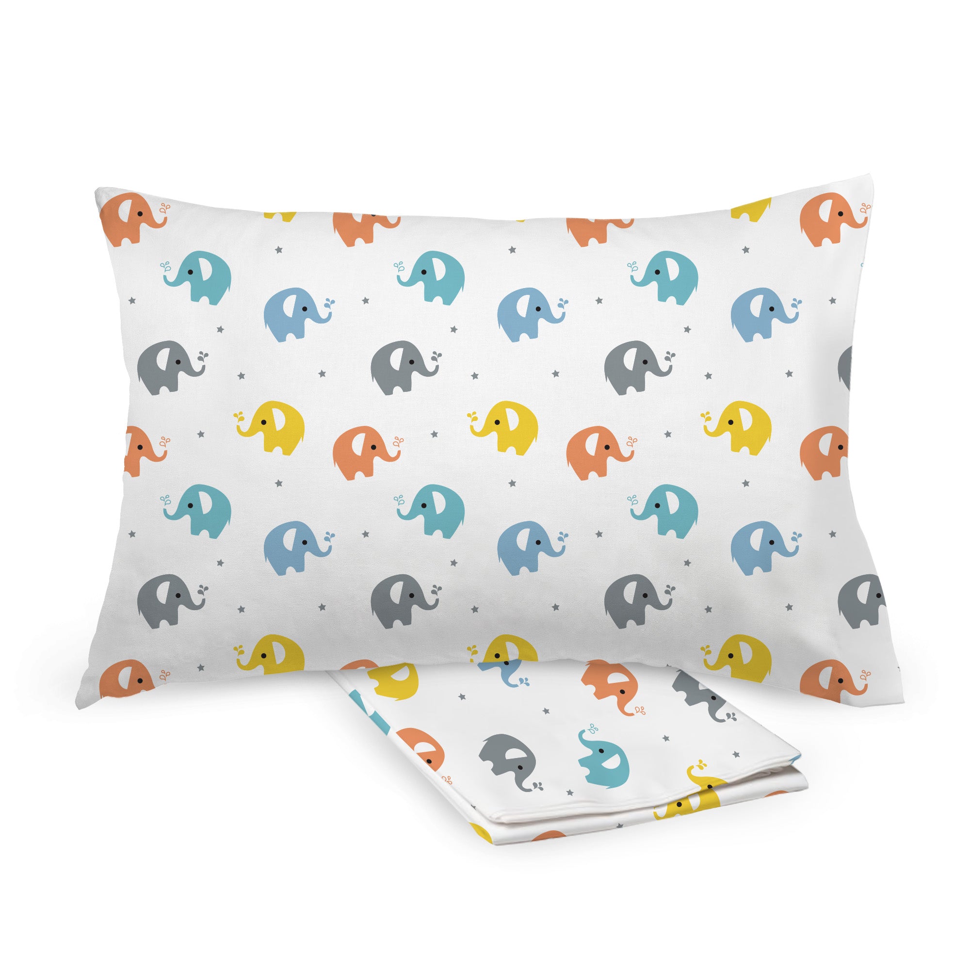 Breathablebaby Cotton Percale Pillowcase, For 13" X 18"/33 X 46 Cm Toddler Pillow Sea Creatures 2 Pack