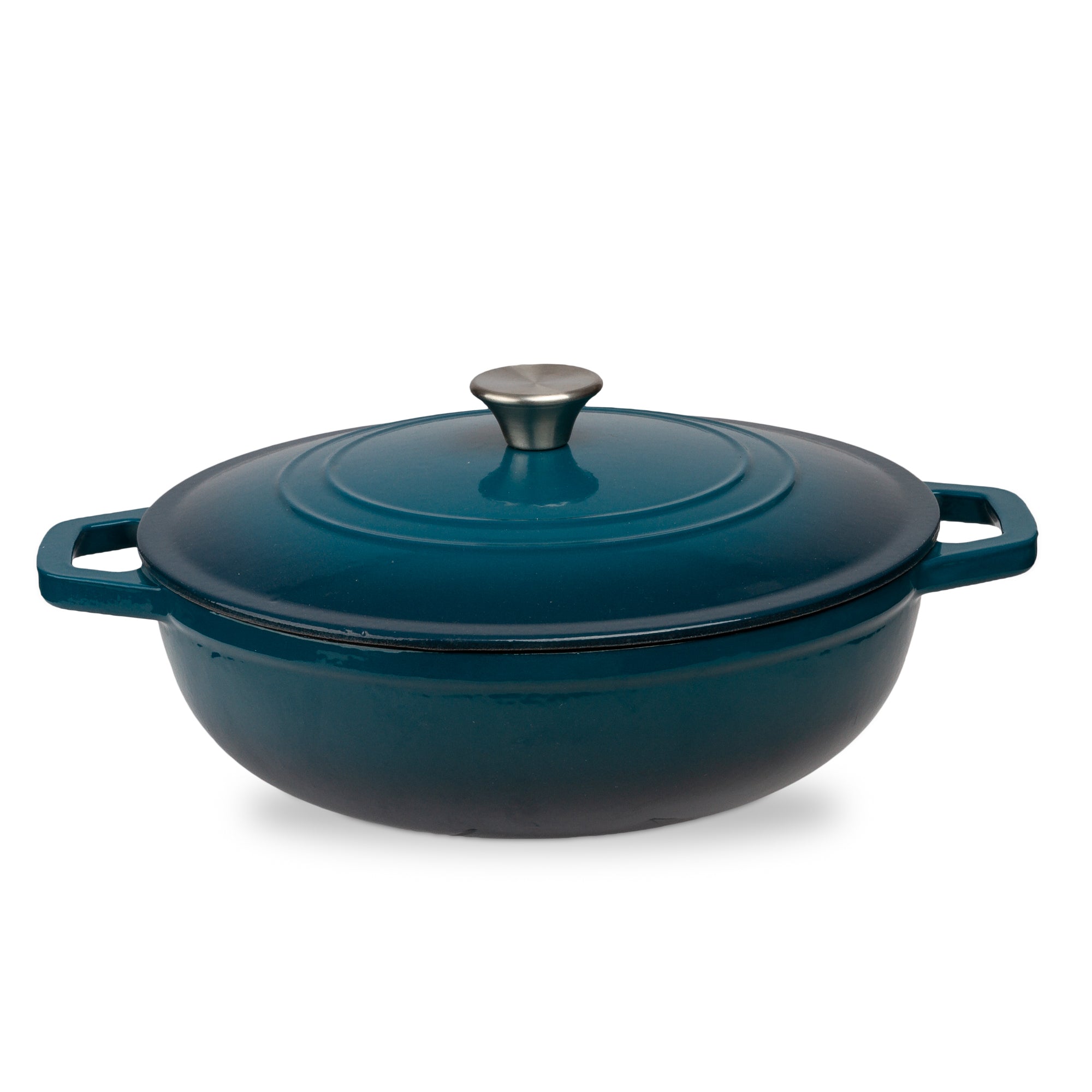 5 Quart Enameled Cast Iron Round Dutch Oven Braiser, Blue, 1 PIECE - Kroger