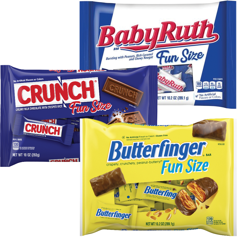 Butterfinger, Crunch or Baby Ruth Fun Size Candy